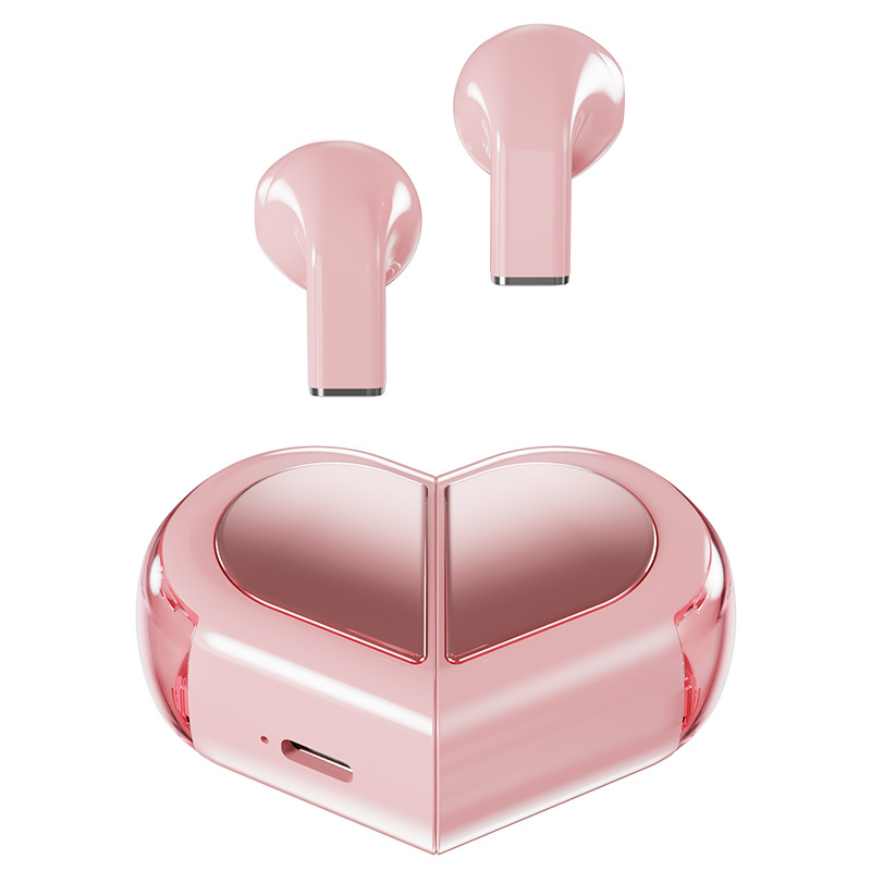 Pc Gaming Apple - Heart-shaped Rotatable Wireless Bluetooth Earphones HIFI