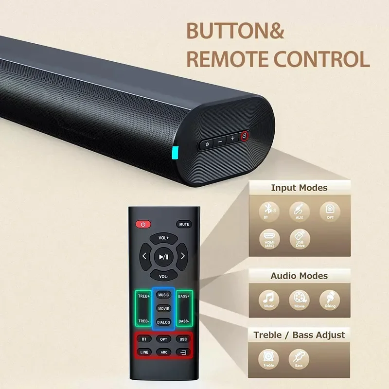 Pc Gaming Apple - 60W Sound Bars for TV Audio