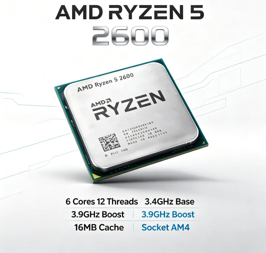 Pc Gaming Entry - AMD Ryzen 5 2600 12nm Manufacturing