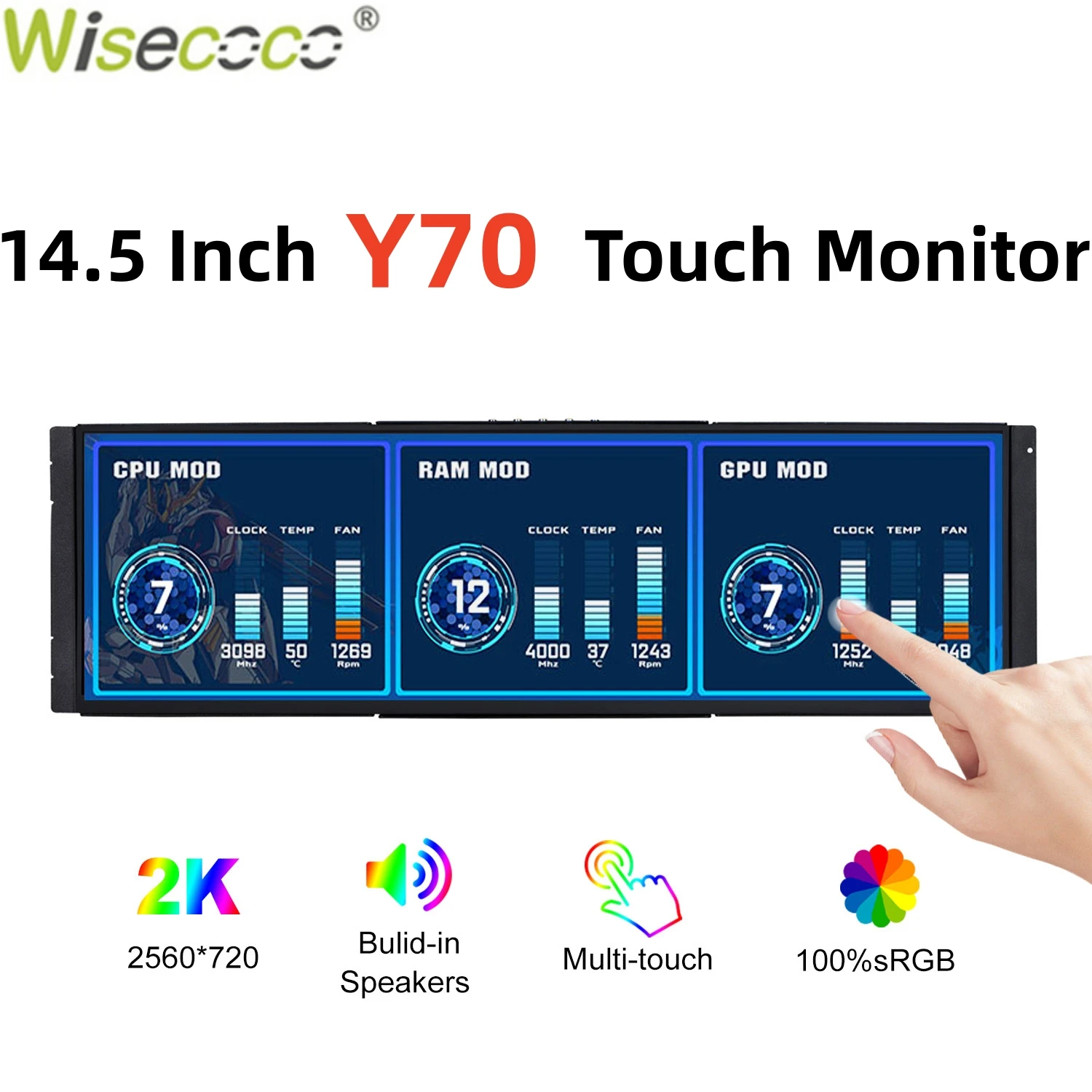 Pc Gaming Y60 - Wisecoco 12.6/14.5 Inch 2K IPS PC