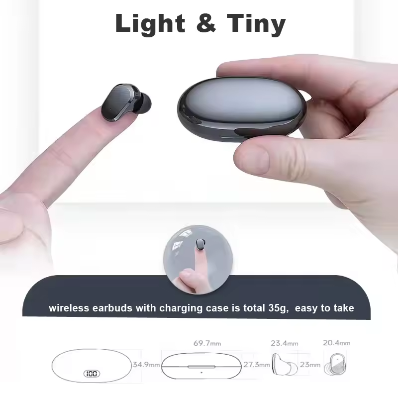 Pc Gaming Apple - in-ear TWS Bluetooth 5.2 earbuds，weigh 35g,