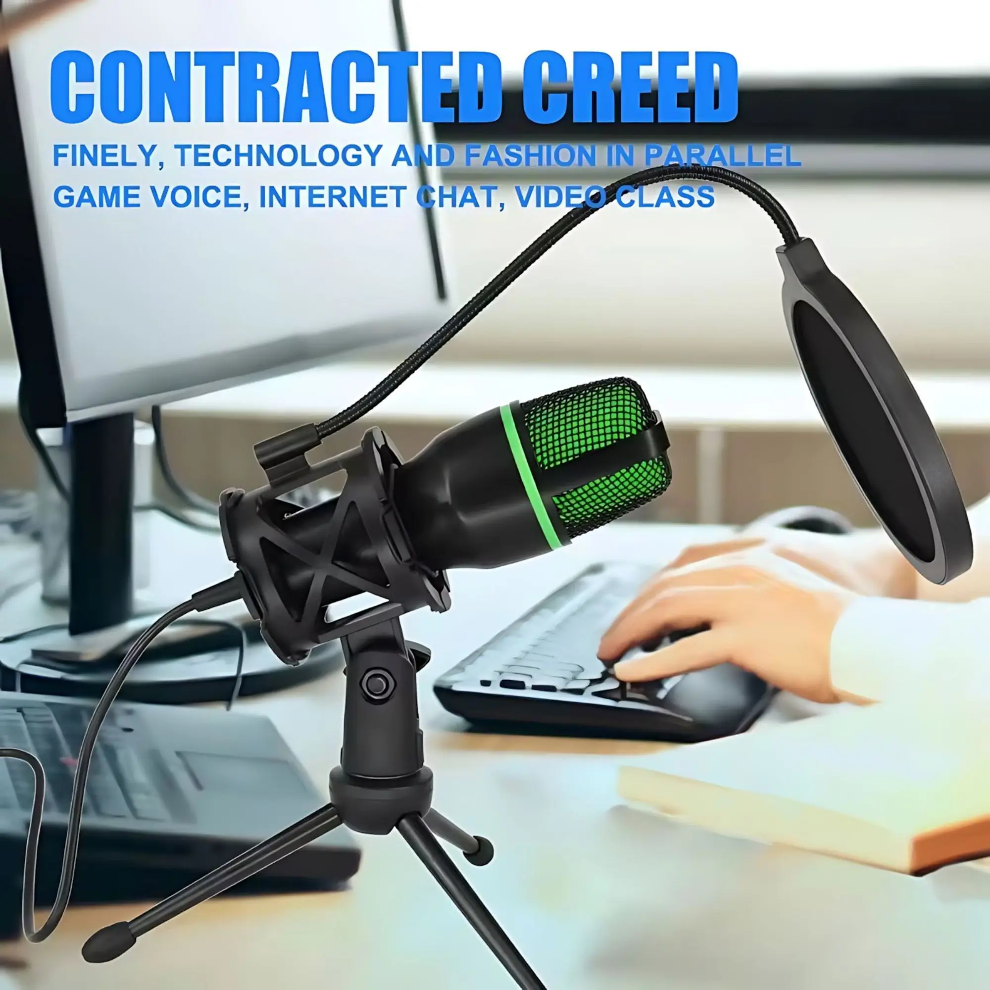 Professional USB Condenser Mic - Pc Gaming Youtubers ulasan dan harga