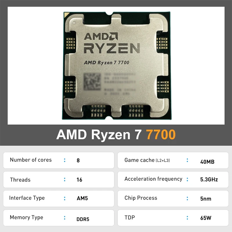 AMD Ryzen 7 7700 R7 7700 CPU 8 - Amd Cpu Ryzen 7 ulasan dan harga