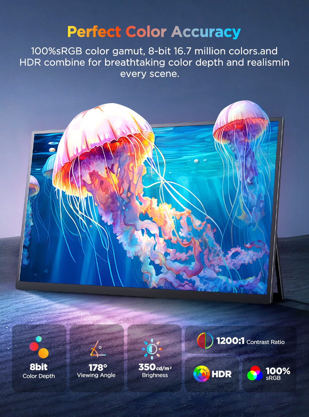 UPERFECT 4K UHD Portable Monit - Pc Gaming Y60 ulasan dan harga