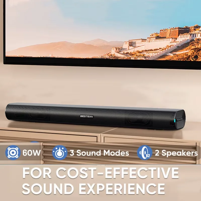 60W Sound Bars for TV Audio wi - Pc Gaming Apple ulasan dan harga
