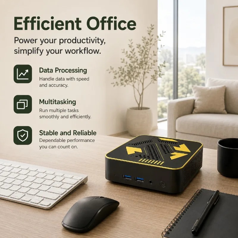 Portable Mini PC Intel Core N1 - Pc Gaming Compact ulasan dan harga