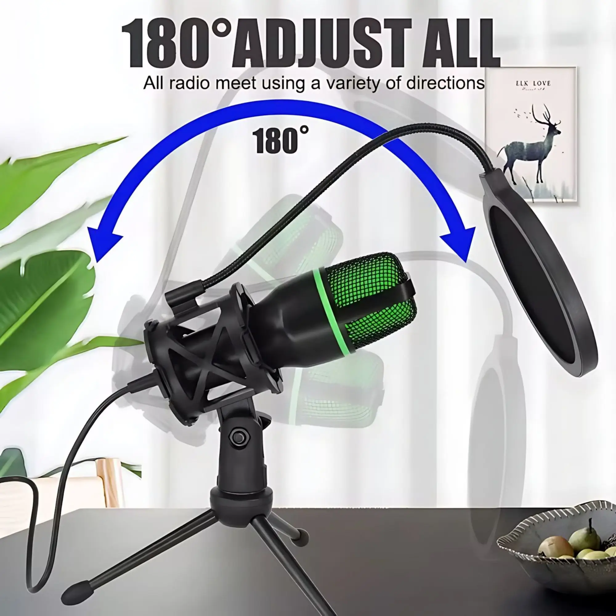 Professional Condenser Microph - Pc Gaming Youtubers ulasan dan harga