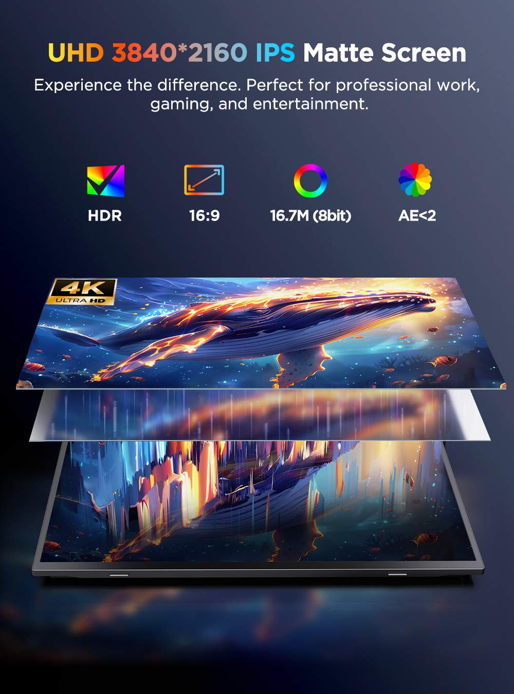 UPERFECT 4K Portable Touchscre - Pc Gaming Y60 ulasan dan harga