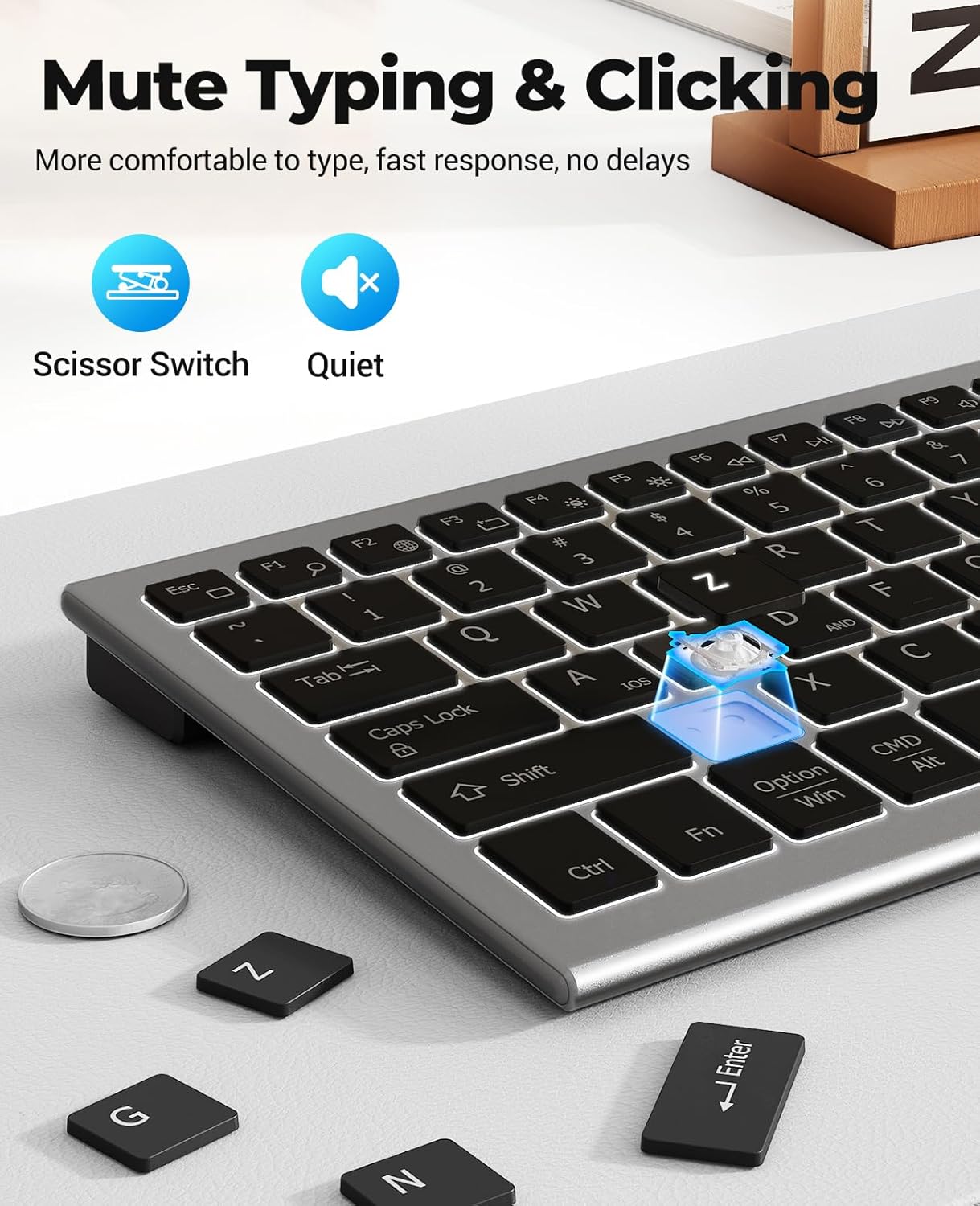 JOMAA Bluetooth Wireless Keybo - Pc Gaming Windows 7 ulasan dan harga