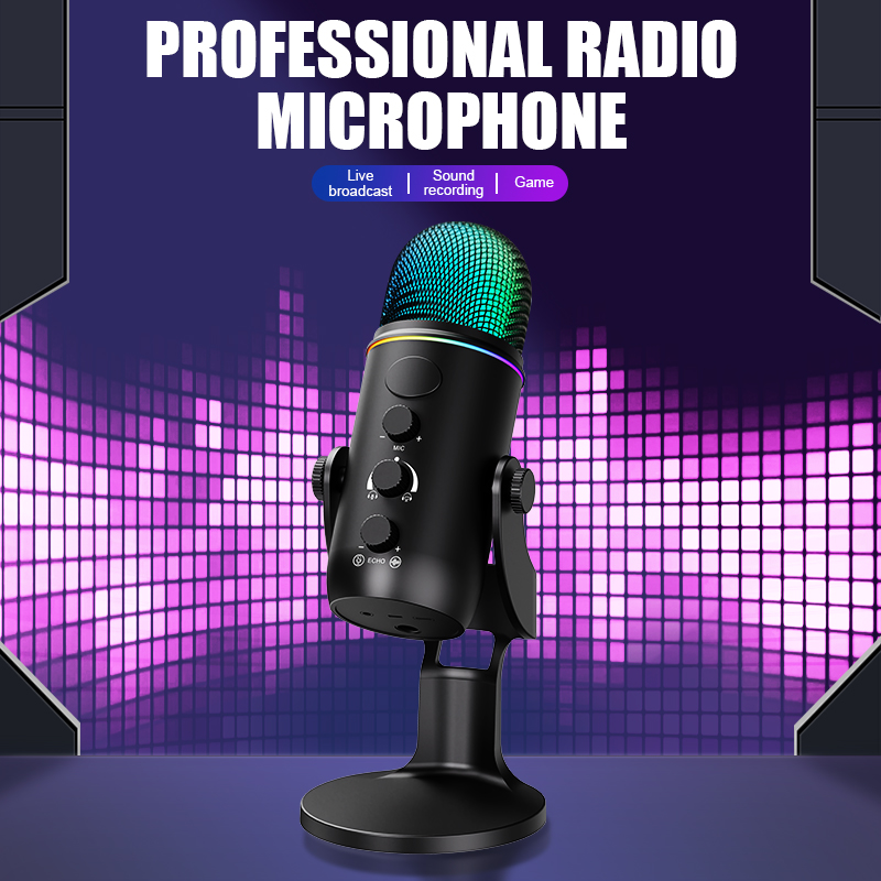RGB USB Gaming Mic, Plug & Pla - Pc Gaming Youtubers ulasan dan harga