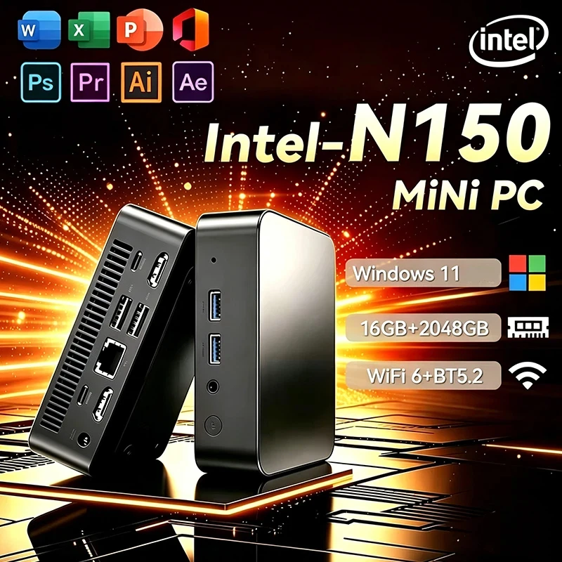 NEW Mini PC Windows 11 Intel N - Pc Gaming Compact ulasan dan harga
