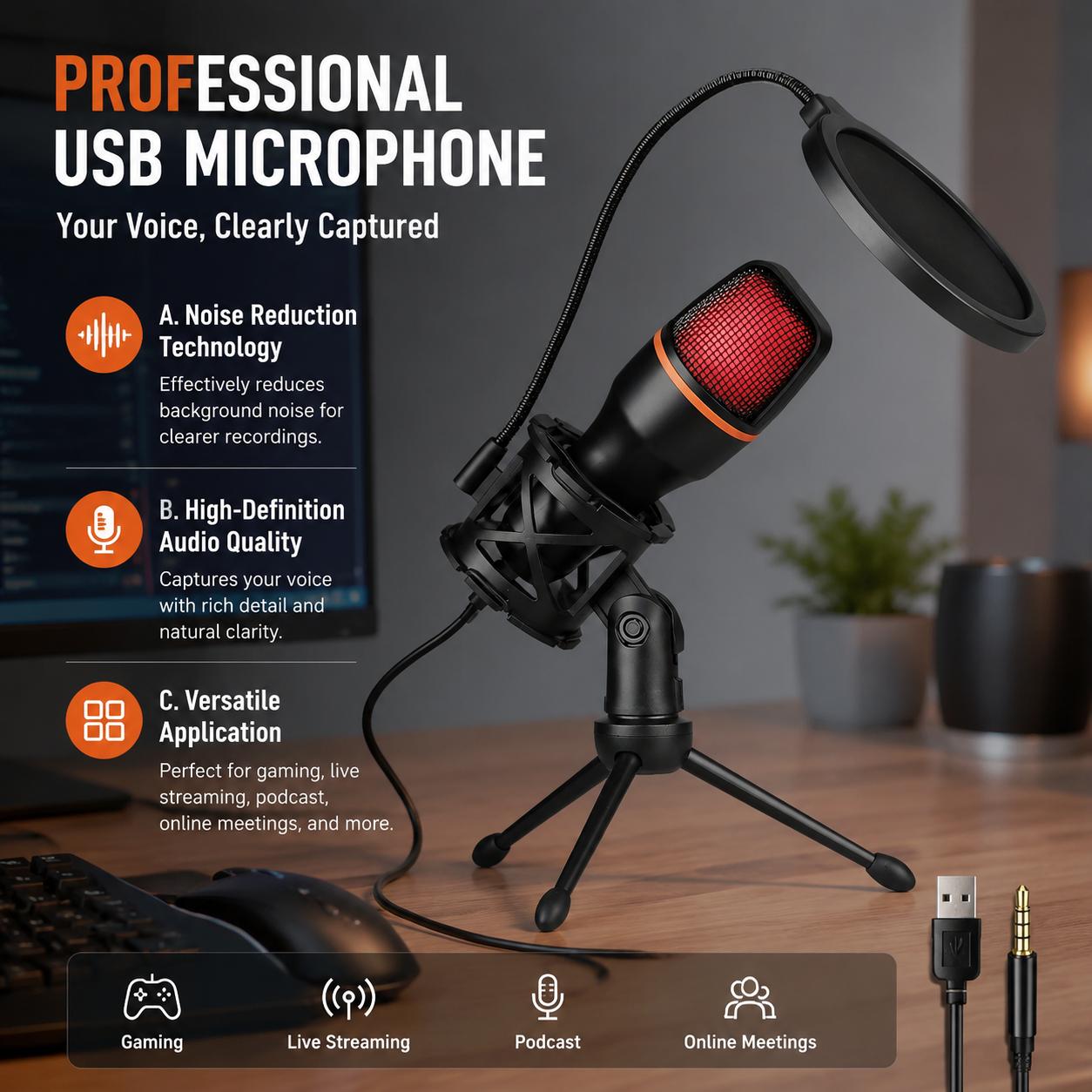 Professional Gaming USB Cardio - Pc Gaming Youtubers ulasan dan harga
