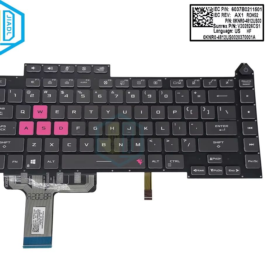US English LA Latin RGB Backli - Pc Gaming Asus Rog ulasan dan harga